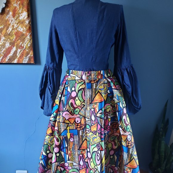 Hesperus Abstract Art Skirt Size Large - Picture 7 of 10